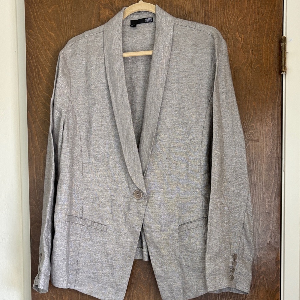 Eileen Fisher Sparkly Linen Jacket